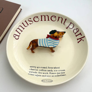 Whimsical Dachshund in Outfits Hair Claws