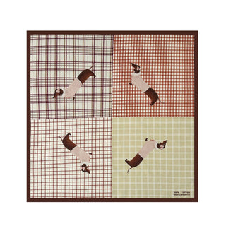 Plaid Dachshund Print Versatile Bandana
