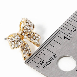 Pave Bow Stud Earrings