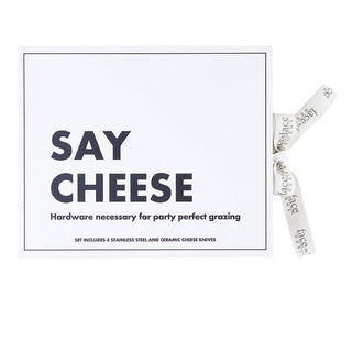 Face to Face Say Cheese Ceramic Cheese Knives Book Box