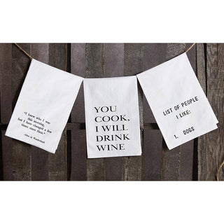 Face to Face Thirsty Boy Towel - You Cook I Will Drink Wine