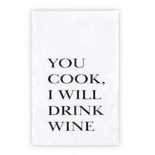 Face to Face Thirsty Boy Towel - You Cook I Will Drink Wine