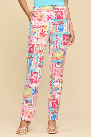 Lightweight Tropical Print Pants
