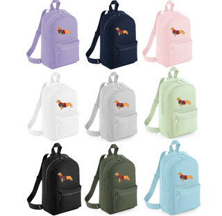 Embroidered Dachshund Mini Essential Backpack