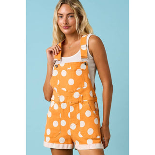 GAME DAY POLKA DOT ROMPER BIB OVERALLS