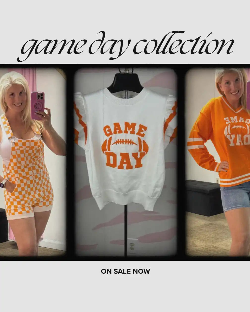 Game day apparel collection.