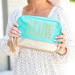 Gold Glow Cabana Cosmetic Bag