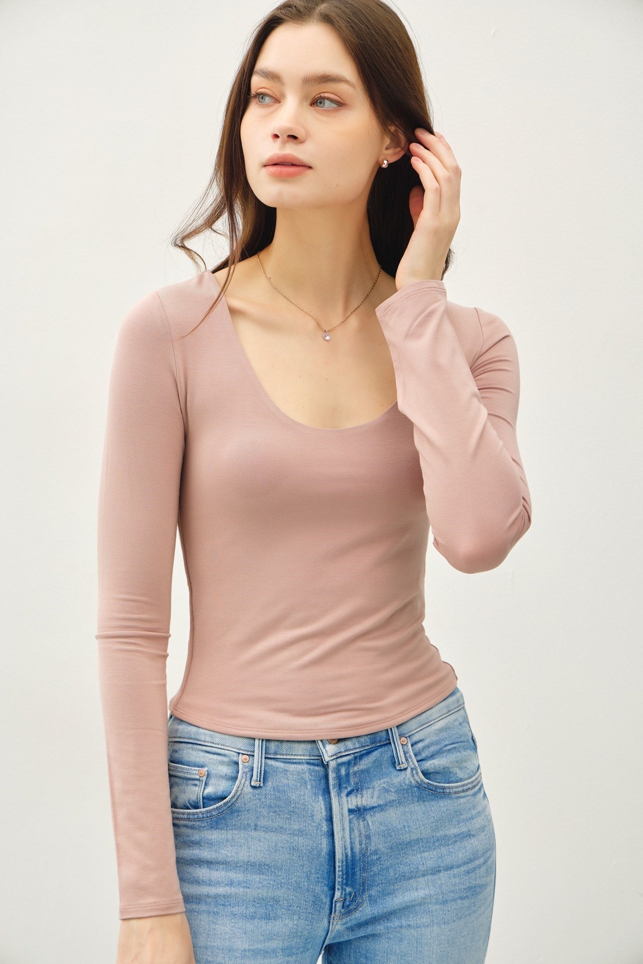 Hazelnut Harmony Cropped Top - Shirt