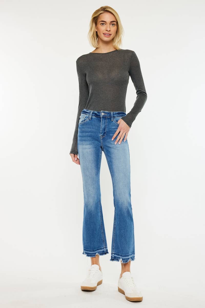 High Rise Crop Bootcut Jeans – Medium Wash - 3/25 - Jeans