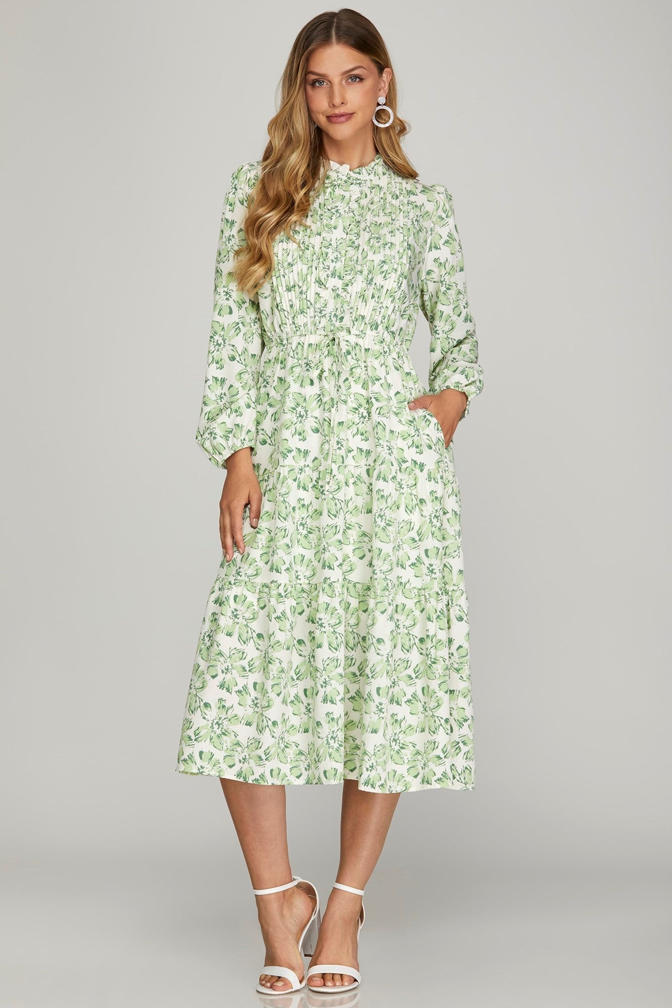 Ivy Pintuck Midi - Dress