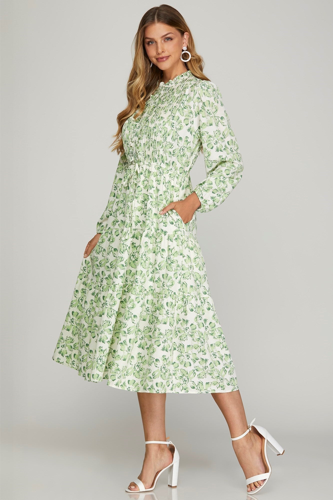 Ivy Pintuck Midi - S - Dress
