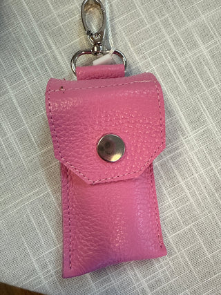 Jazzy Bean Leather Lipstick Holder – Pink Perfection (3.5”) - Accessories