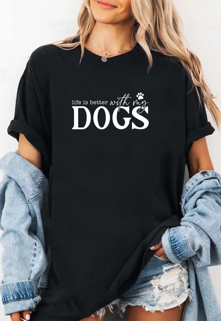 Life Is Better With My Dogs Tee – Unisex Graphic T-Shirt - S - Shirt