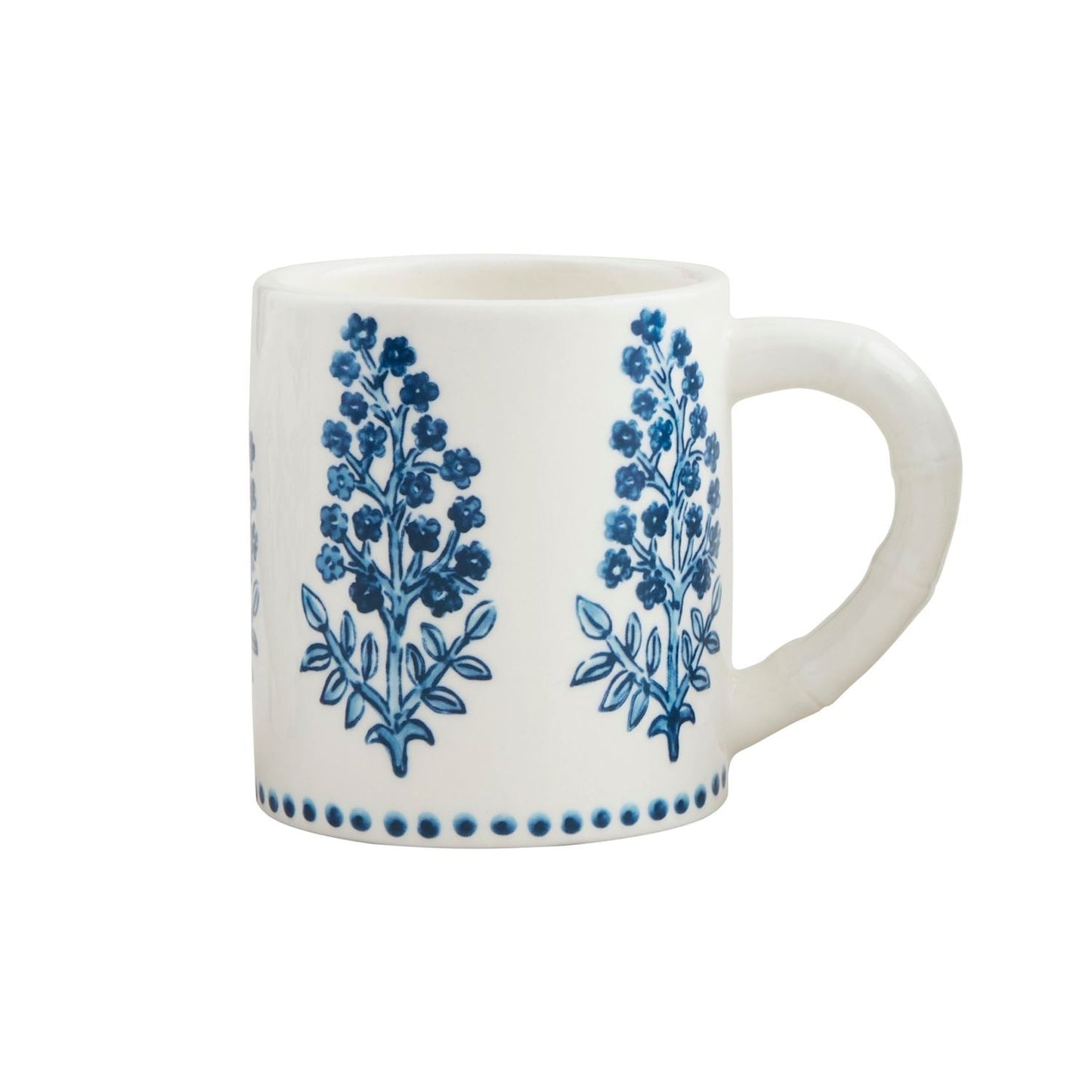 Mud Pie Blooms Block Print Mug - Home