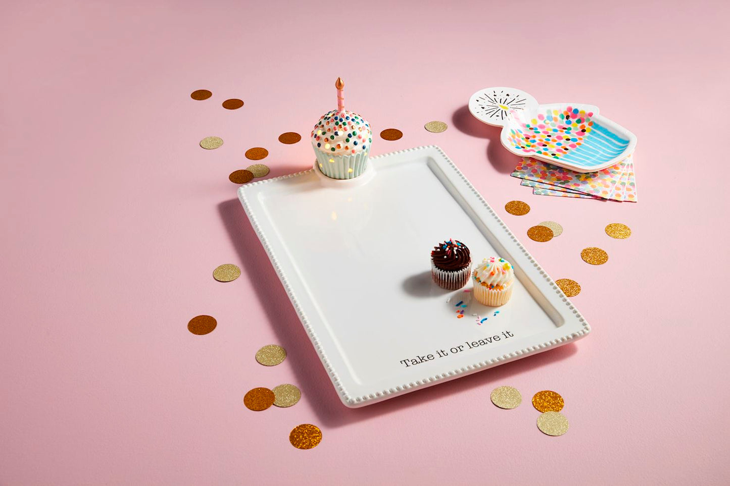 Mud Pie Cupcake Light-Up Sitter - Home