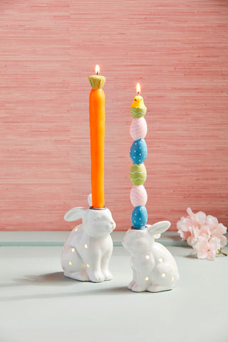 Mud Pie LED Bunny Taper Holders (Large & Small) - Home