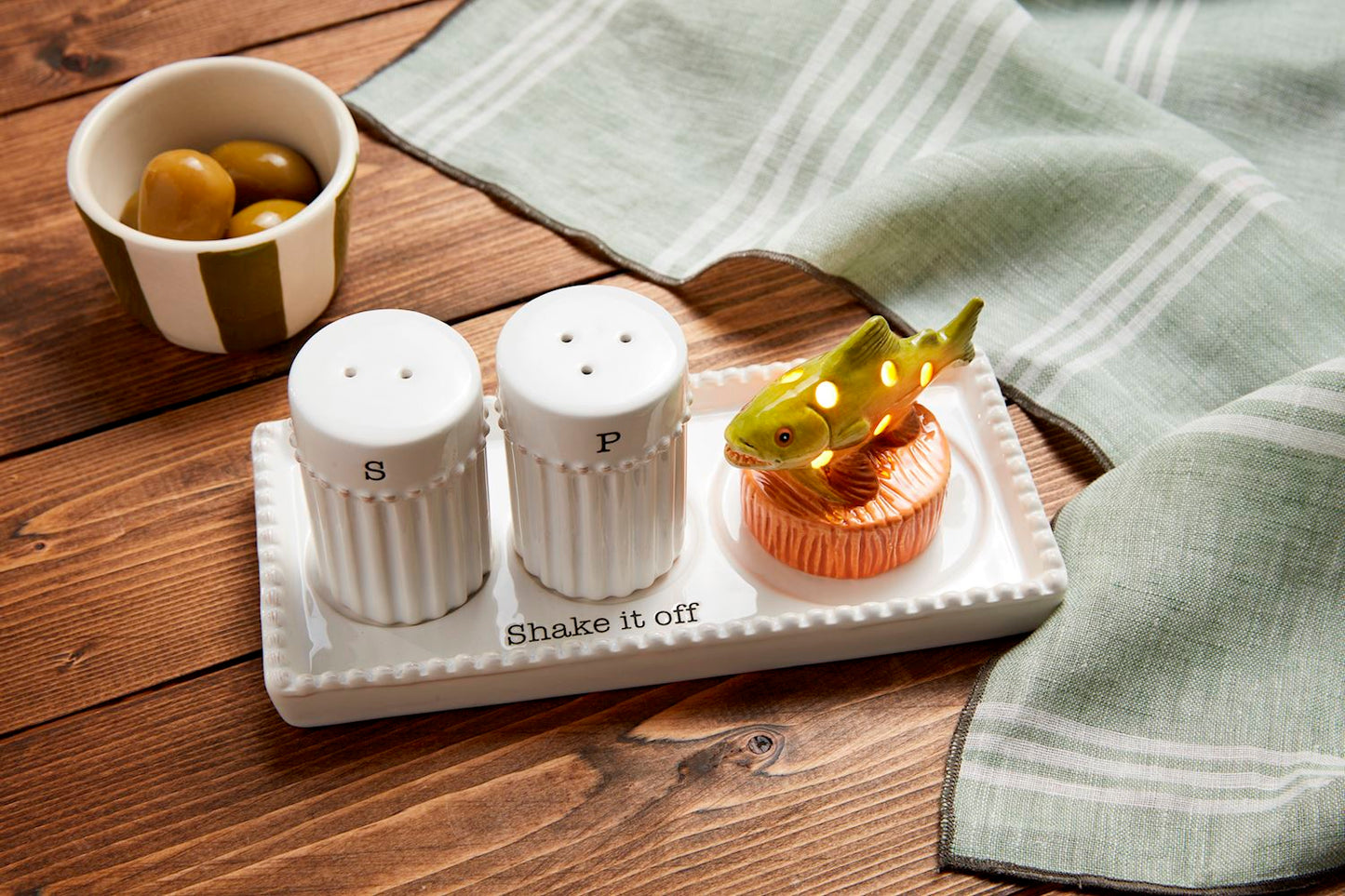 Mud Pie Salt & Pepper Accessory Holder - Home