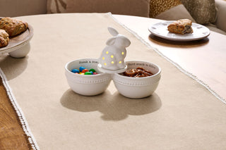 mudpie Double Dip Bowl – Fun & Functional Ceramic Server