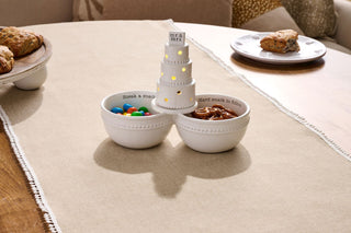 mudpie Double Dip Bowl – Fun & Functional Ceramic Server