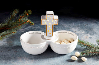 mudpie Double Dip Bowl – Fun & Functional Ceramic Server
