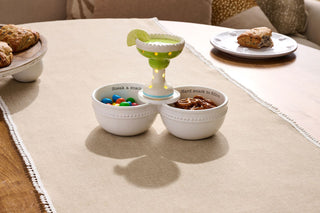 mudpie Double Dip Bowl – Fun & Functional Ceramic Server