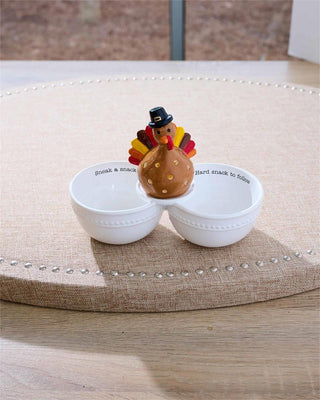 mudpie Double Dip Bowl – Fun & Functional Ceramic Server