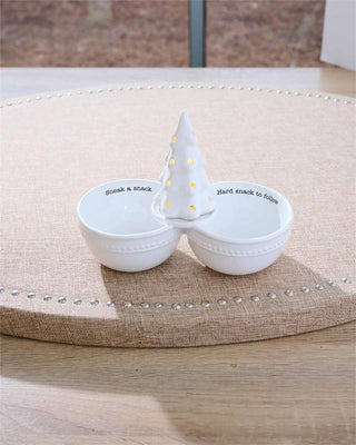 mudpie Double Dip Bowl – Fun & Functional Ceramic Server