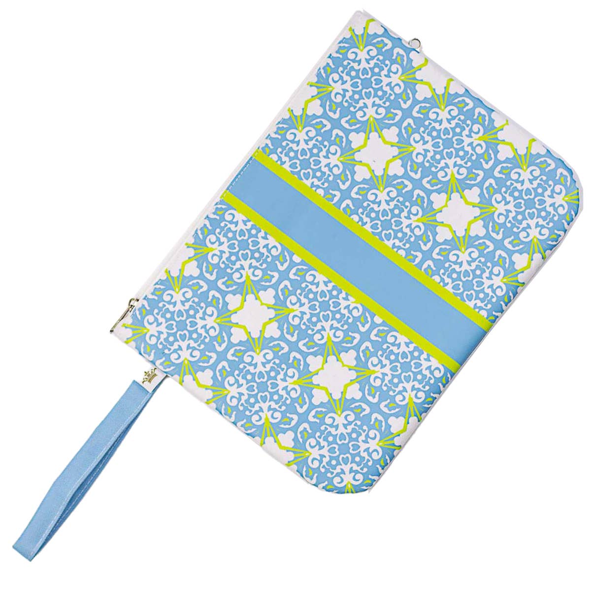 Palace Tile Wet/Dry Bag - Blue/Lime (12’’ x 9’’)