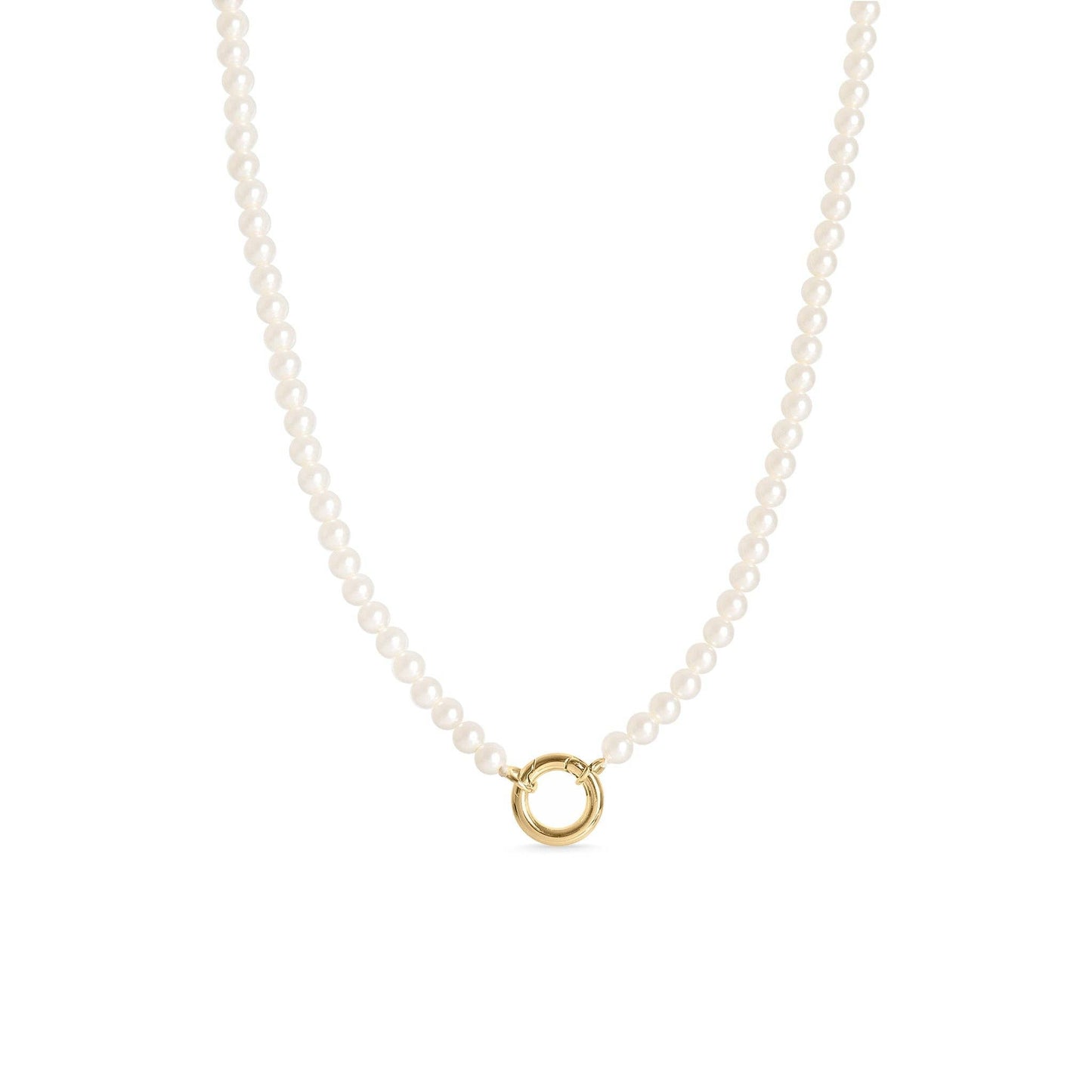 Pearl Charm Keeper Necklace - Kiska / Gold