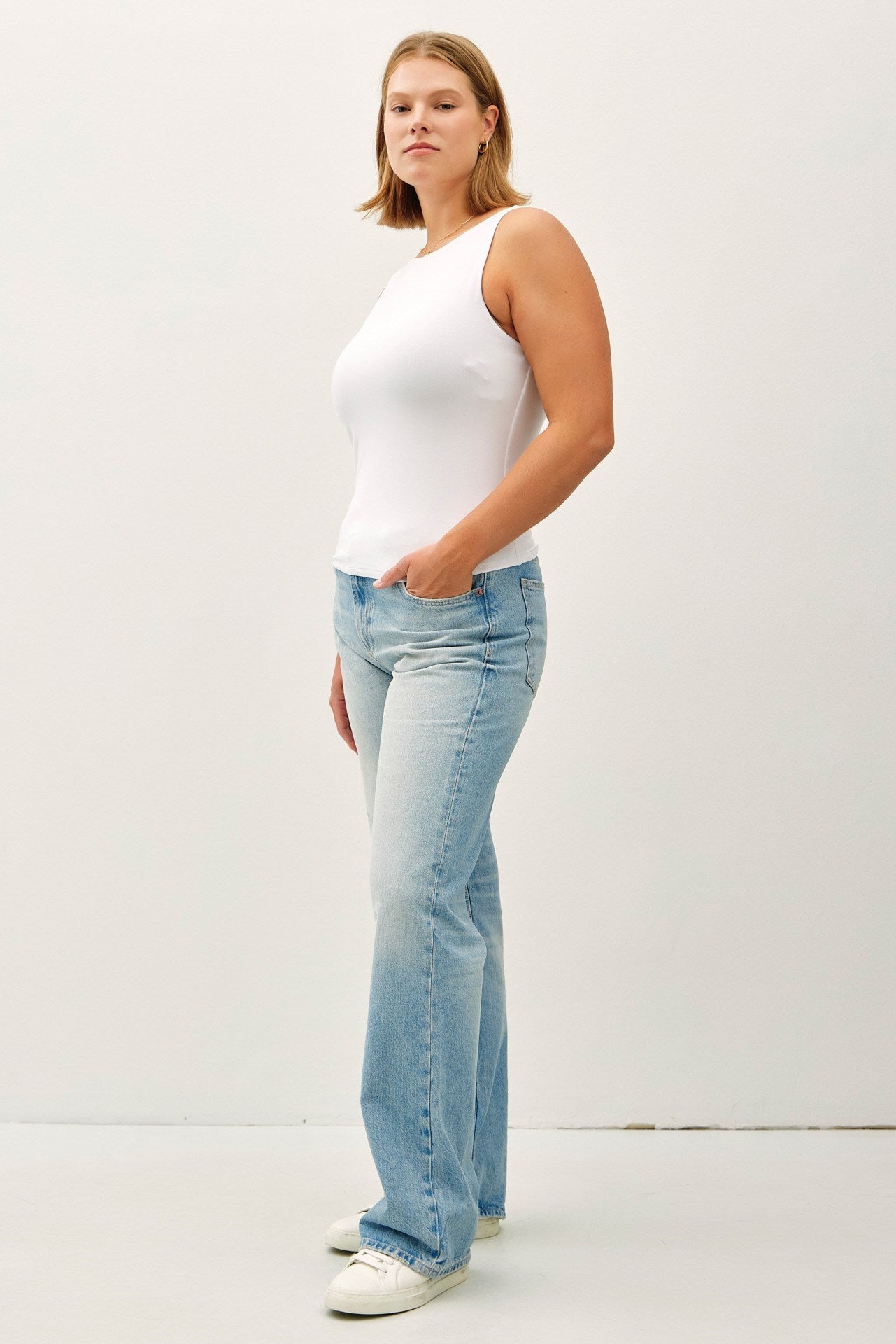 Plus Soft & Stretchy Boat Neck Tank - Tank