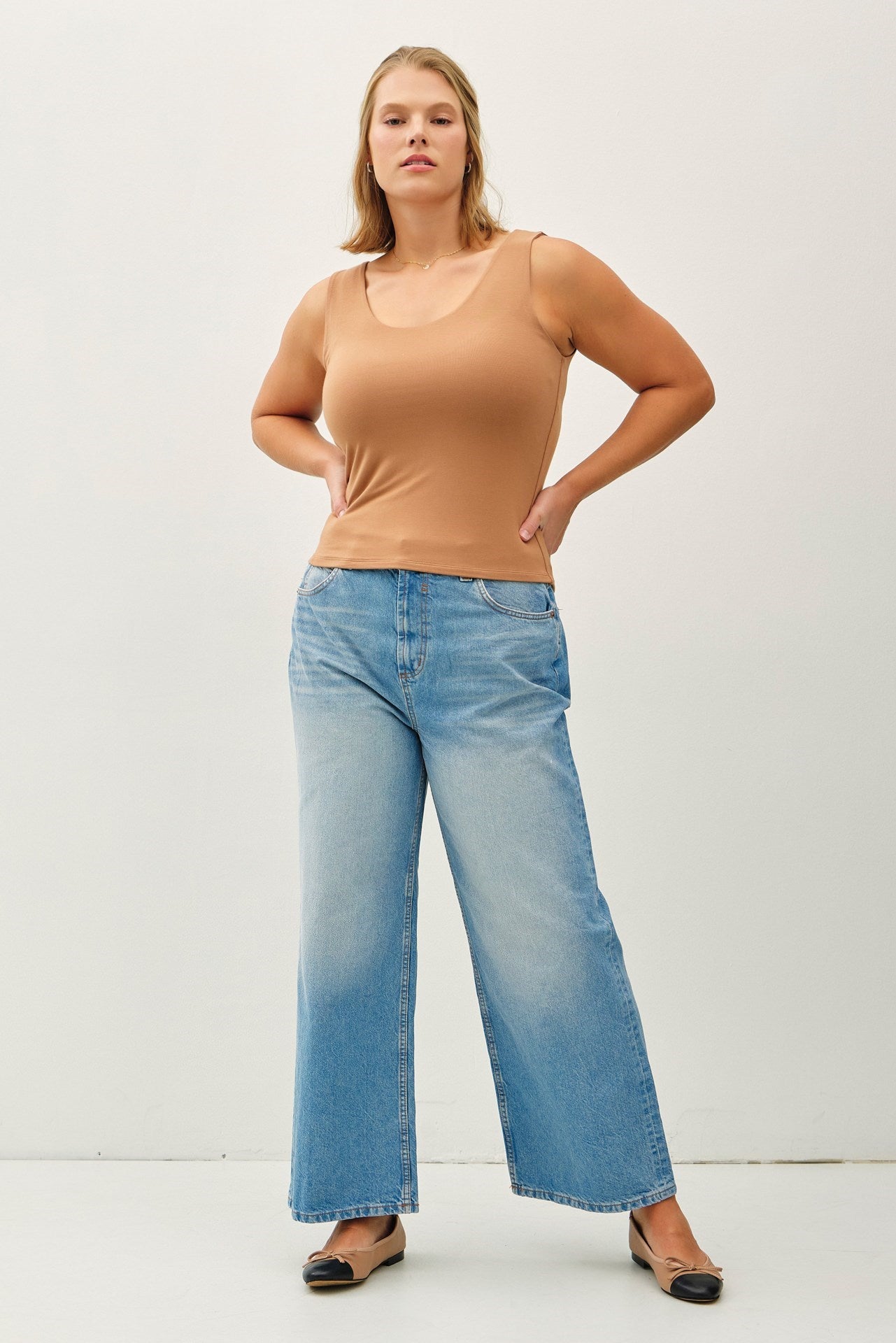 Plus Soft & Stretchy Scoop Neck Tank - Tank