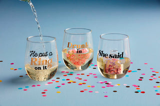 Put A Ring On It Wedding Glass