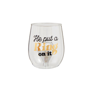 Put A Ring On It Wedding Glass