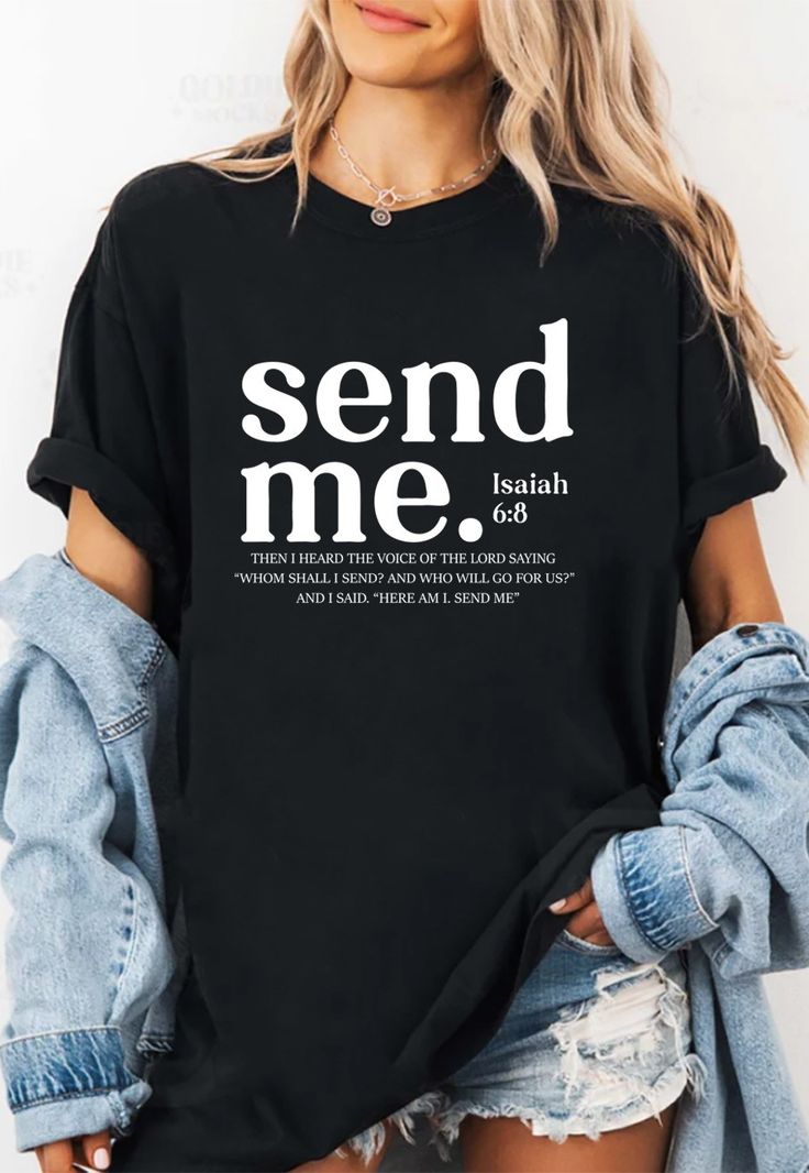 ’Send Me’ Isaiah 6:8 Unisex Graphic Tee - Women > Tops > Tshirts > Graphic