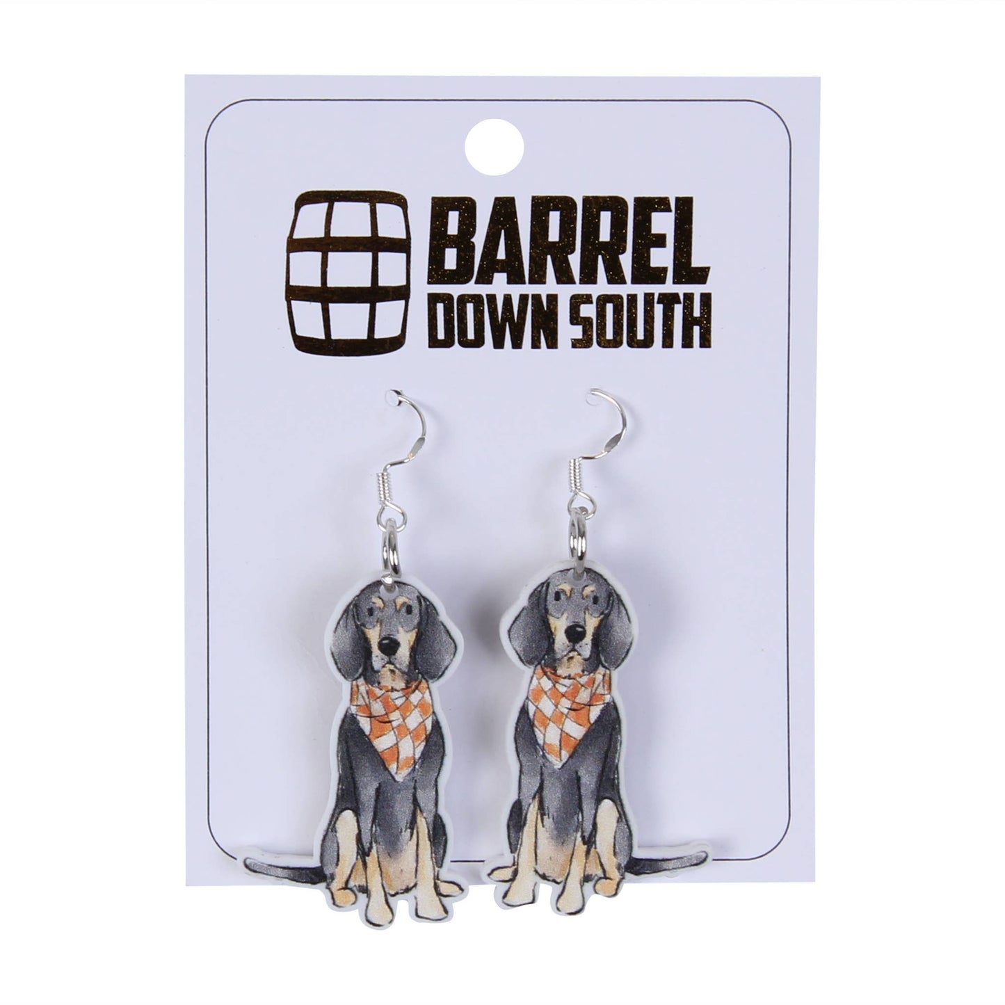 Sitting Bluetick Coonhound Acrylic Earrings - Accessories