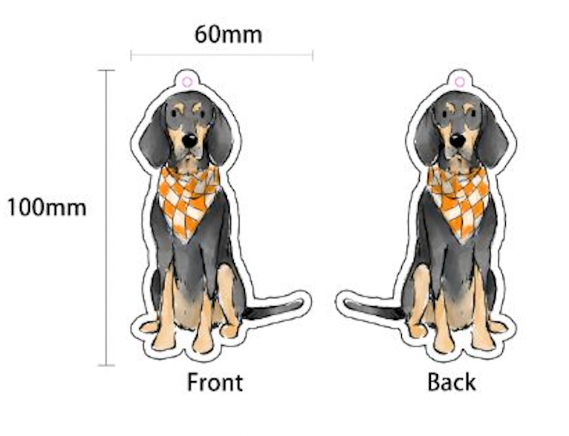 Sitting Bluetick Coonhound Dog Tennessee Air Freshener - Accessories