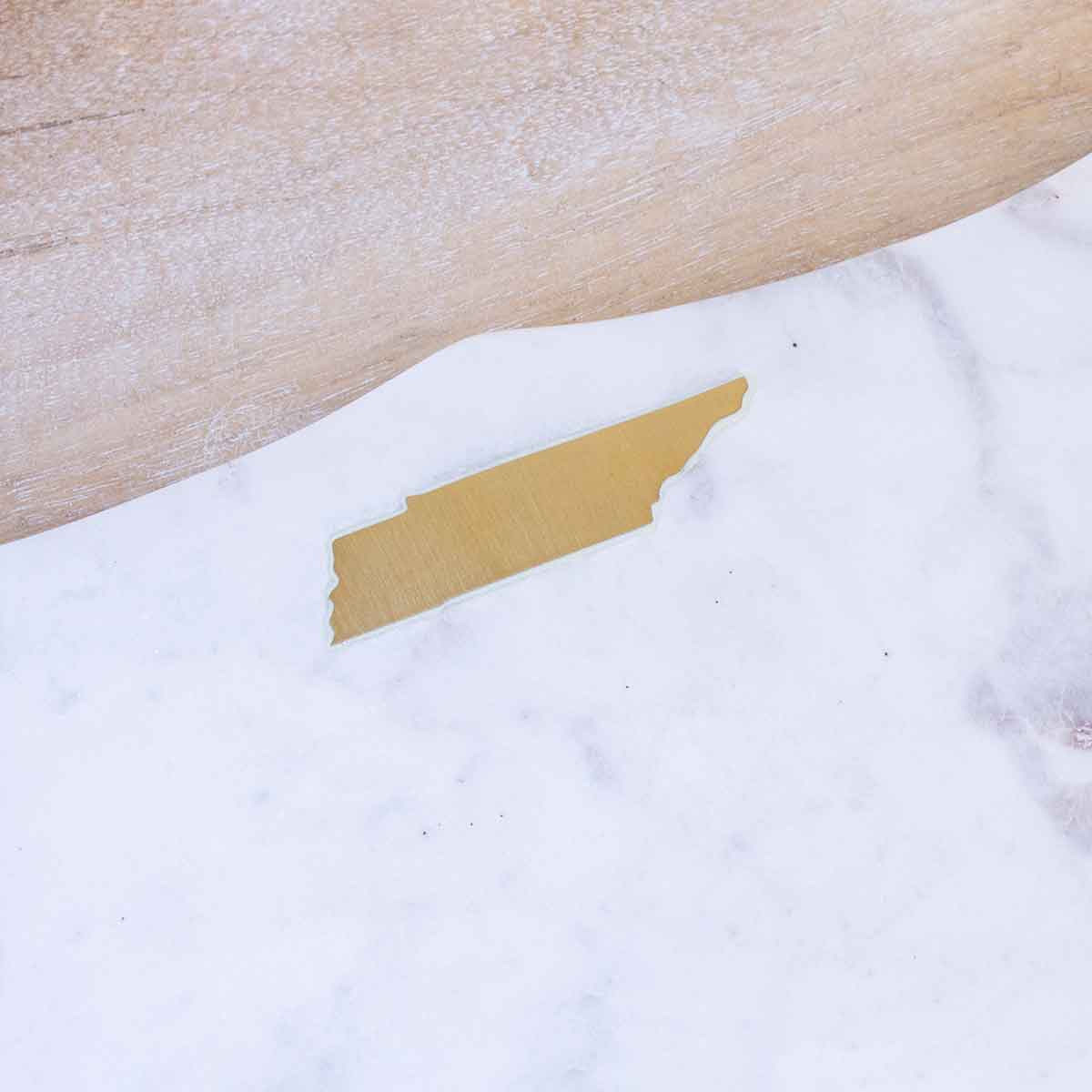 Tennessee Marble Serving Board – Elegant Gold Brass Detail - Home
