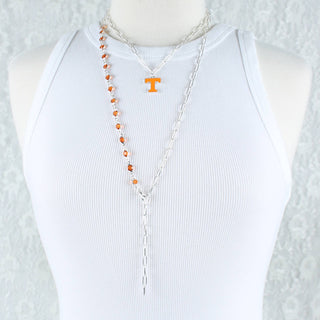 Tennessee Paperclip Chain Layered Necklace Set - Accessories