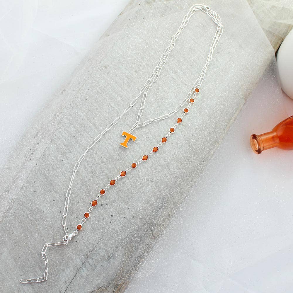 Tennessee Paperclip Chain Layered Necklace Set - Accessories