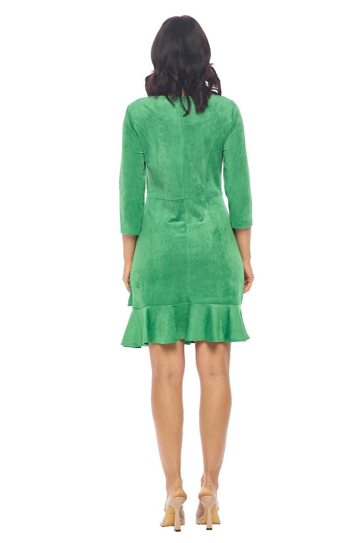 The Green Luxe Suede Dress - Dress