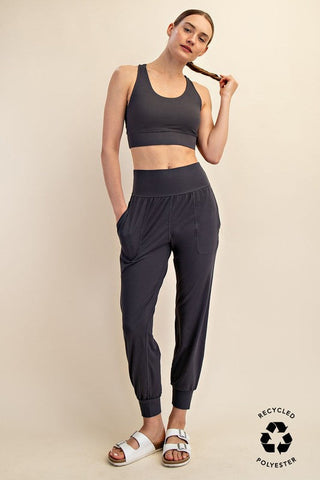 The Luxe Lounge Joggers - Charcoal / S