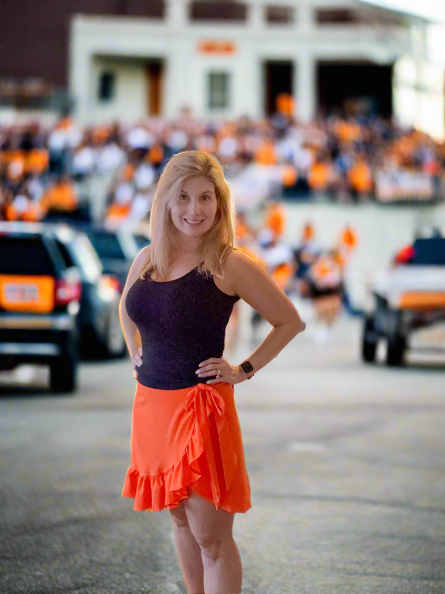 Vols Vibes Ruffle Wrap Skirt – Orange Game Day Edition - Skirt